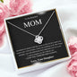 To My Beautiful Mom | Forever and Always - Daughter | Love Knot Necklace - Gift for Mother's Day, Birthday, Holidays - ALL4THEGIFTOFIT