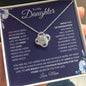 To My Daughter | My Incredible Blessing | Love, Mom | Love Knot - Blue Design - ALL4THEGIFTOFIT