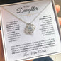 To Our Daughter | All We've Hoped For | Love, Mom & Dad | Love Knot Necklace - ALL4THEGIFTOFIT