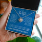 To My Wife (Blue Card) | I Love You Forever & Always | Love Knot Necklace - ALL4THEGIFTOFIT
