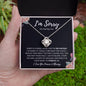 I'm Sorry - For Hurting You | Love Knot Necklace - Gift for Wife, Soulmate, Fiancée, Girlfriend - ALL4THEGIFTOFIT