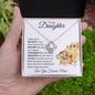 To My Daughter | You Are Brave, Strong and Smart | Love Knot Necklace - ALL4THEGIFTOFIT