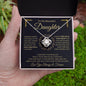 To My Beautiful Daughter | You Are Always In My Heart | Love Knot Necklace - ALL4THEGIFTOFIT