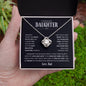 To My Beautiful Daughter | I am So Proud of You | Love Knot Necklace - Gift for Birthdays, Holidays, Just Because - ALL4THEGIFTOFIT