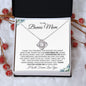 To My Bonus Mom | Thank You for Loving Me | Love Knot Necklace - Gift for Mother's Day, Birthdays, Holidays - ALL4THEGIFTOFIT