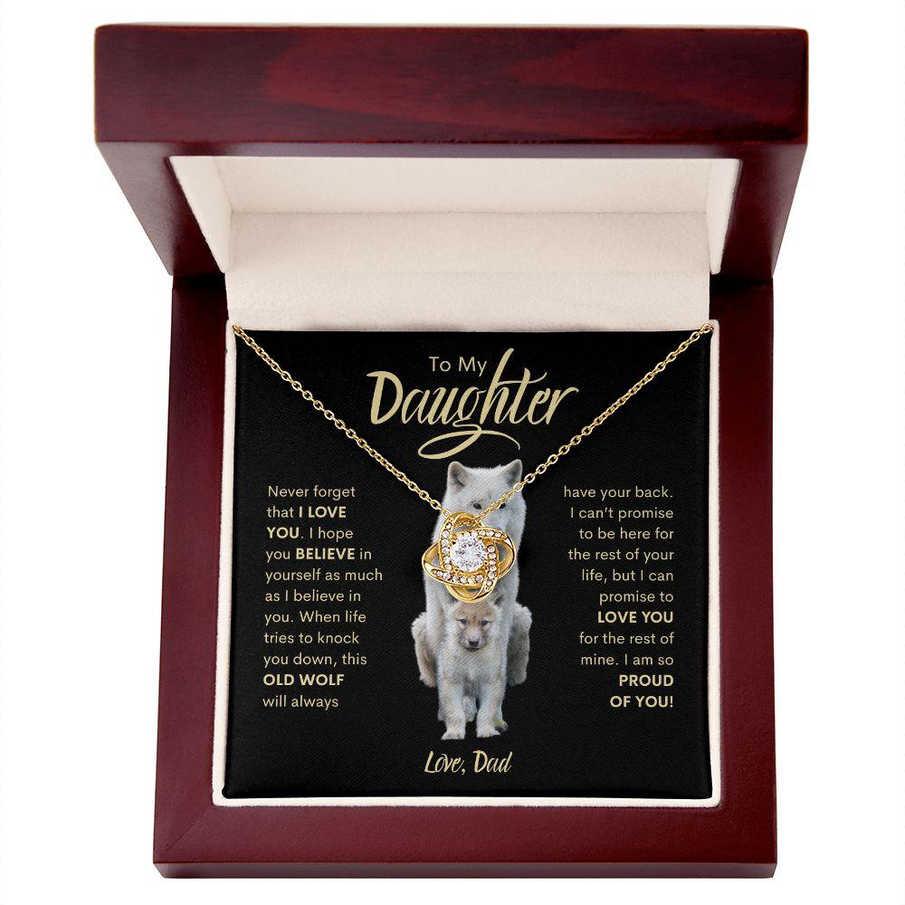 To My Daughter | Never Forget That I Love You | Love Knot Necklace - ALL4THEGIFTOFIT