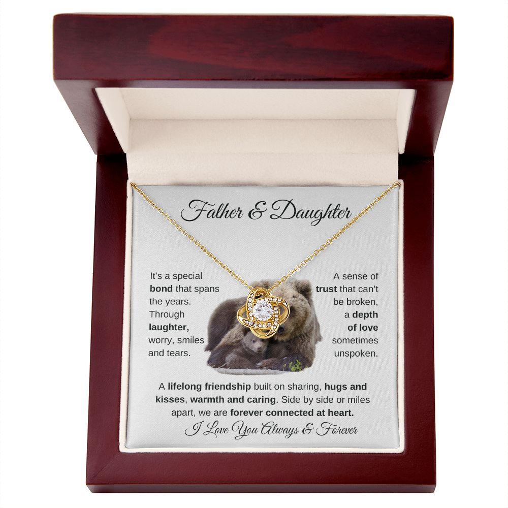Father & Daughter | Forever Connected At Heart | Love Knot Necklace - ALL4THEGIFTOFIT