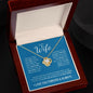 To My Wife (Blue Card) | I Love You Forever & Always | Love Knot Necklace - ALL4THEGIFTOFIT