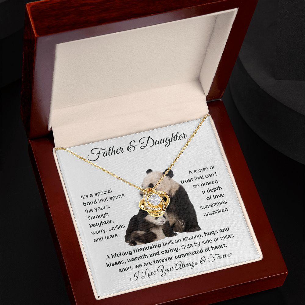 Father & Daughter | Our Bond Can Never Be Broken | Love Knot Necklace - ALL4THEGIFTOFIT