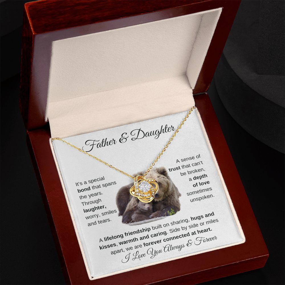 Father & Daughter | Forever Connected At Heart | Love Knot Necklace - ALL4THEGIFTOFIT