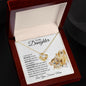 To My Daughter | You Are Brave, Strong and Smart | Love Knot Necklace - ALL4THEGIFTOFIT