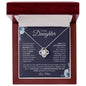 To My Daughter | My Incredible Blessing | Love, Mom | Love Knot - Blue Design - ALL4THEGIFTOFIT