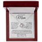 To My Beautiful Mom | You Mean the World to Me - Loving Son | Love Knot Necklace - ALL4THEGIFTOFIT