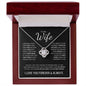 To My Wife (Black Card) | I Love You Forever & Always | Love Knot Necklace - ALL4THEGIFTOFIT