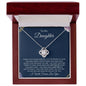 To My Daughter | I Will Forever Love You | Love Knot Necklace - ALL4THEGIFTOFIT