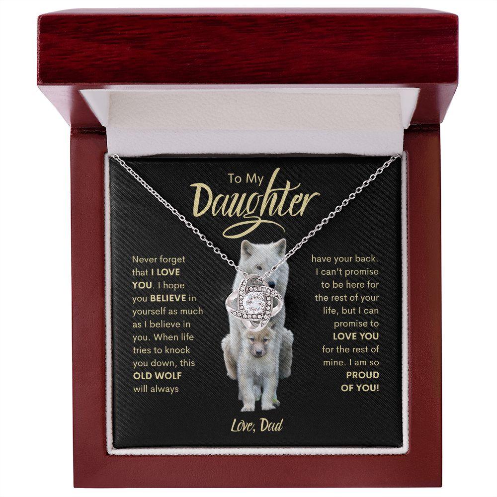 To My Daughter | Never Forget That I Love You | Love Knot Necklace - ALL4THEGIFTOFIT