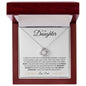 To My Daughter | I Love You Forever and Always - Dad | Love Knot Necklace - ALL4THEGIFTOFIT