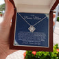 To My Bonus Mom | Thank You for Loving Me | Love Knot Necklace - Gift for Mother's Day, Birthdays, Holidays - ALL4THEGIFTOFIT