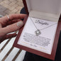 To My Daughter | I Love You Forever and Always - Dad | Love Knot Necklace - ALL4THEGIFTOFIT