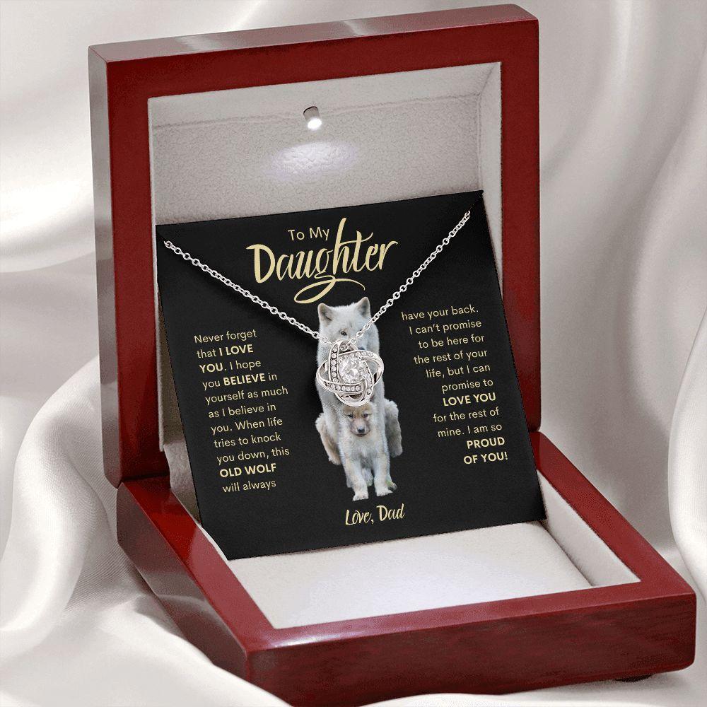 To My Daughter | Never Forget That I Love You | Love Knot Necklace - ALL4THEGIFTOFIT