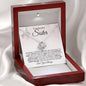 To My Beautiful Sister | Sisters By Heart | Love Knot Necklace - ALL4THEGIFTOFIT
