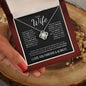 To My Wife (Black Card) | I Love You Forever & Always | Love Knot Necklace - ALL4THEGIFTOFIT