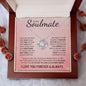 To My Soulmate | You Were My Missing Piece | Love Knot Necklace - Gift for Wife, Fiance, Girlfriend - ALL4THEGIFTOFIT