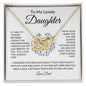 To My Lovely Daughter | Always Keep Me In Your Heart | Interlocking Hearts Necklace - ALL4THEGIFTOFIT