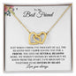 To My Best Friend | We are Sisters by Heart | Interlocking Hearts Necklace - ALL4THEGIFTOFIT
