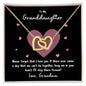 To My Granddaughter | Never Forget That I Love You - Black | Interlocking Hearts Necklace - Gift for Birthdays, Graduation, Holidays - ALL4THEGIFTOFIT