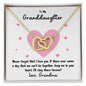 To My Granddaughter | Never Forget That I Love You | Interlocking Hearts Necklace - Gift for Birthdays, Graduation, Holidays - ALL4THEGIFTOFIT