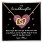 To My Granddaughter | Never Forget That I Love You - Mimi | Interlocking Hearts Necklace - Gift for Birthdays, Graduation, Holidays - ALL4THEGIFTOFIT