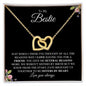 To My Bestie | Sisters by Heart | Interlocking Hearts Necklace - ALL4THEGIFTOFIT
