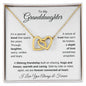 To My Granddaughter | Forever Connected at Heart | Interlocking Hearts Necklace - Gift for Birthday, Holidays, Just Because - ALL4THEGIFTOFIT