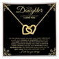 To My Daughter | I Believe In You | Interlocking Hearts Necklace - ALL4THEGIFTOFIT