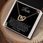 To My Bestie | Sisters by Heart | Interlocking Hearts Necklace - ALL4THEGIFTOFIT