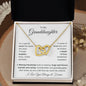 To My Granddaughter | I Love You Always | Interlocking Hearts Necklace - Gift for Birthday, Holidays, Just Because - ALL4THEGIFTOFIT