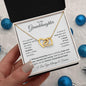 To My Granddaughter | Forever Connected at Heart | Interlocking Hearts Necklace - Gift for Birthday, Holidays, Just Because - ALL4THEGIFTOFIT