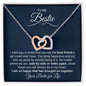 To My Bestie | Best Friend Ever | Interlocking Hearts Necklace - ALL4THEGIFTOFIT