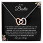 To My Bestie | Sisters by Heart | Interlocking Hearts Necklace - ALL4THEGIFTOFIT