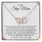 To My Step Mom | Life Gave Me the Gift of You | Interlocking Hearts Necklace - Gift for Mother's Day, Birthdays, Holidays - ALL4THEGIFTOFIT