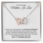 To My Beautiful Mother-In-Law | Gift of You | Interlocking Hearts Necklace - Gift for Mother's Day, Wedding, Birthday, Holidays - ALL4THEGIFTOFIT