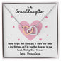 To My Granddaughter | Never Forget That I Love You | Interlocking Hearts Necklace - Gift for Birthdays, Graduation, Holidays - ALL4THEGIFTOFIT