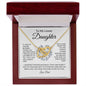 To My Lovely Daughter | Always Keep Me In Your Heart | Interlocking Hearts Necklace - ALL4THEGIFTOFIT