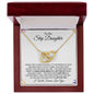 To My Step Daughter | I Will Forever Love You | Interlocking Hearts Necklace - ALL4THEGIFTOFIT