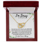I'm Sorry - For Hurting You | I Was a Fool | Interlocking Hearts Necklace - Gift for Wife, Soulmate, Fiancée, Girlfriend - ALL4THEGIFTOFIT