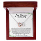 I'm Sorry - For Hurting You | I Was a Fool | Interlocking Hearts Necklace - Gift for Wife, Soulmate, Fiancée, Girlfriend - ALL4THEGIFTOFIT