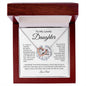 To My Lovely Daughter | Always Keep Me In Your Heart | Interlocking Hearts Necklace - ALL4THEGIFTOFIT