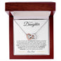 To My Daughter | I Love You Forever and Always - Dad | Interlocking Hearts Necklace - ALL4THEGIFTOFIT