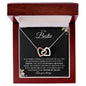 To My Bestie | Sisters by Heart | Interlocking Hearts Necklace - ALL4THEGIFTOFIT